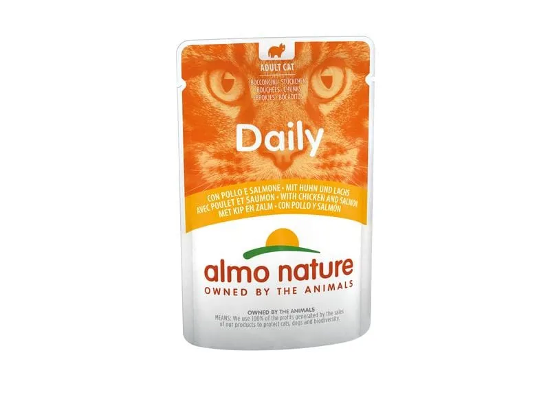 Almo Nature Nassfutter Daily mit Huhn und Lachs, 30 x 70 g Almo Nature Nassfutter Daily mit Huhn und Lachs, 30 x 70 g