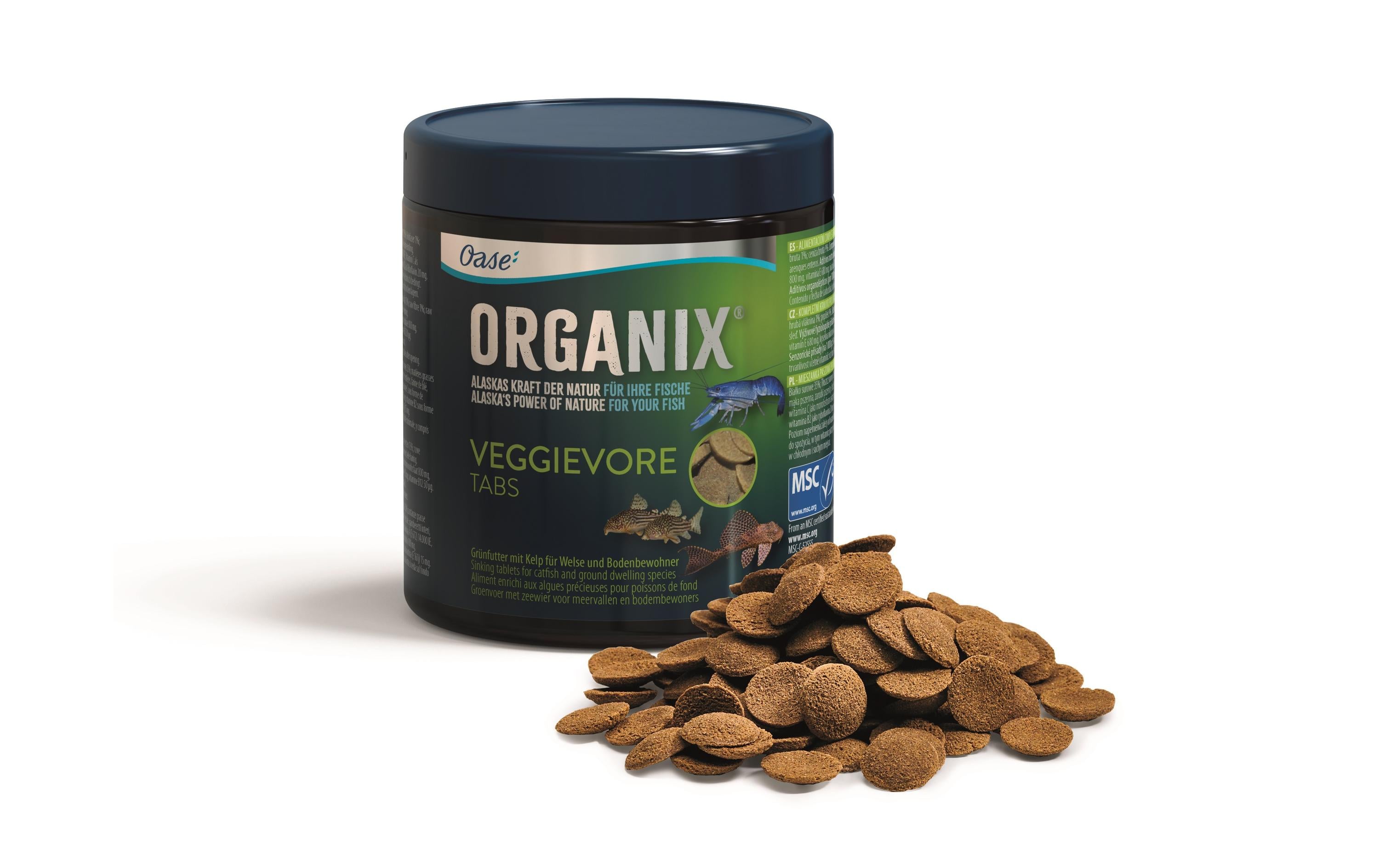 OASE Welsfutter Organix Veggie Tabs, 250 g