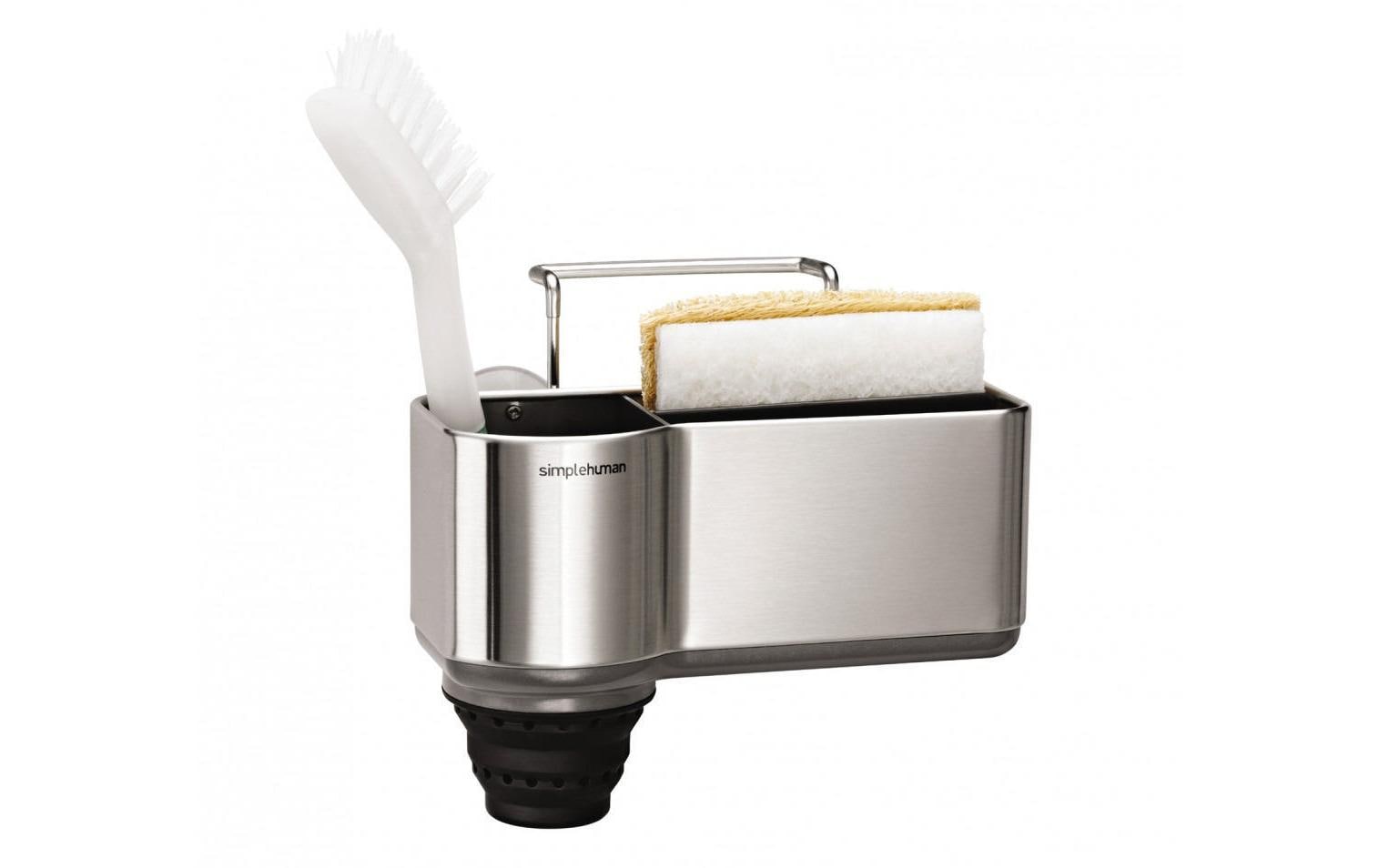 Simplehuman Spültroganhänger Caddy Edelstahl Silber