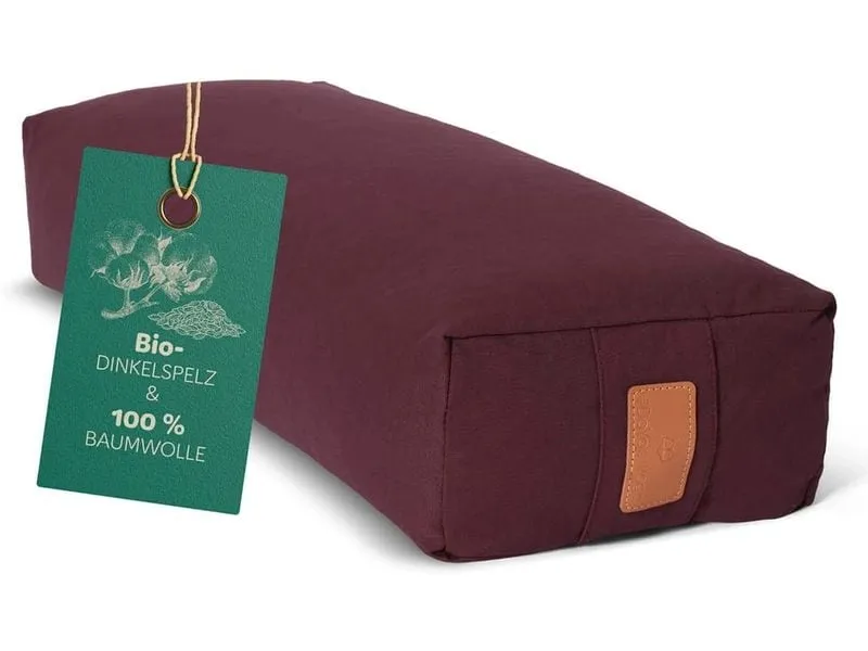 DoYourYoga Yoga-Bolster Paravati Bio-Dinkelspelz, Dunkelrot DoYourYoga Yoga-Bolster Paravati Bio-Dinkelspelz, Dunkelrot