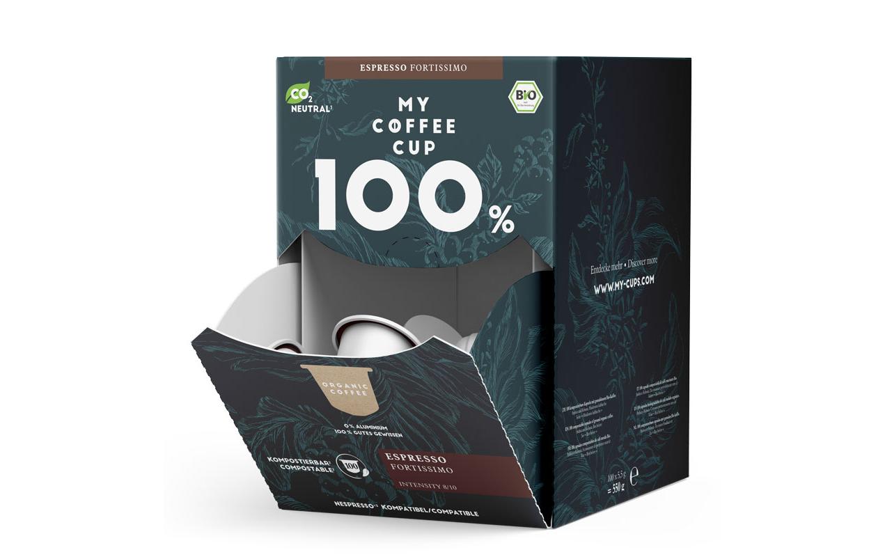 My-CoffeeCup Kaffeekapseln Mega Box Bio Espresso Fortissimo 100 Stück