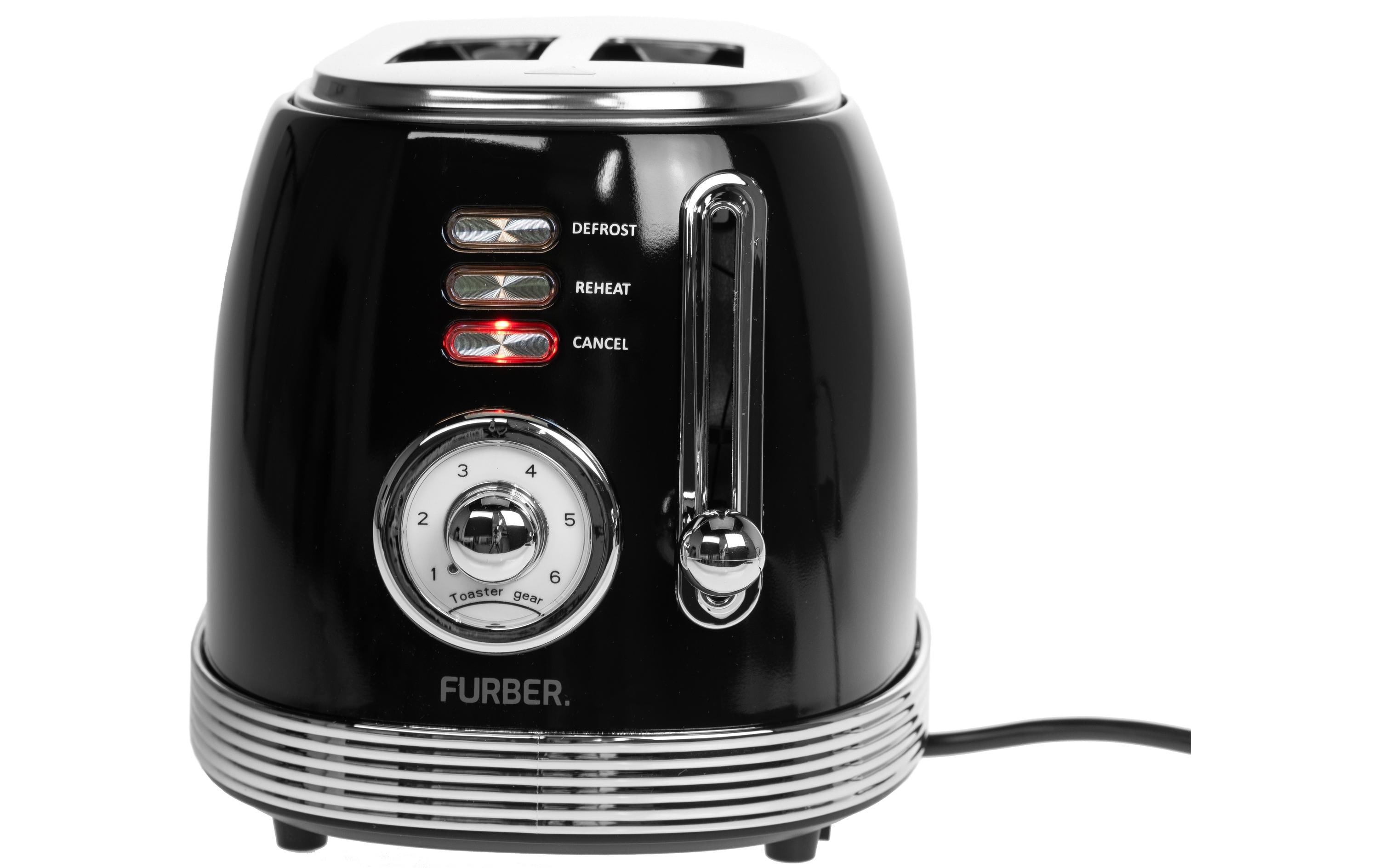 FURBER Toaster Brando Schwarz glanz