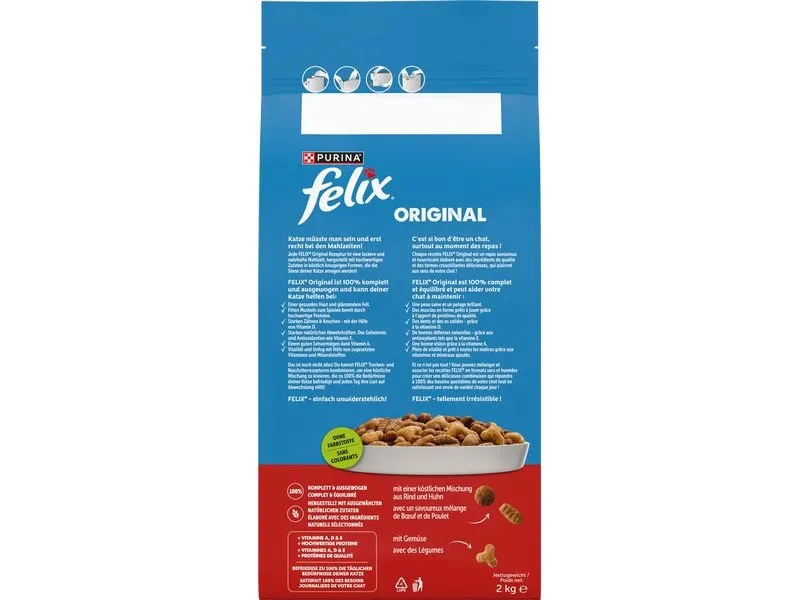 Felix Trockenfutter Original Fleisch 2 kg