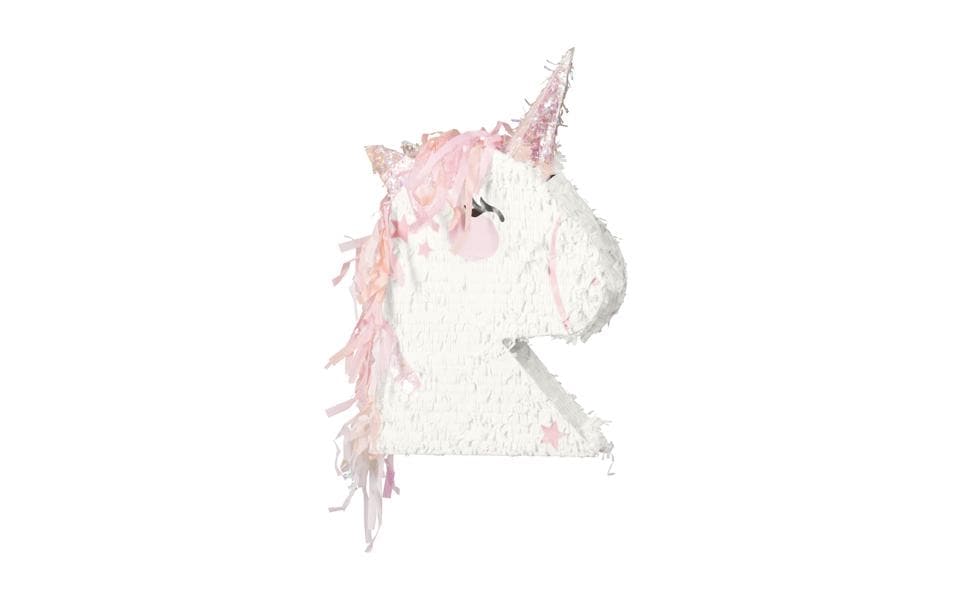 Partydeco Faltbare Pinata Einhornkopf, 41 x 48 x 10 cm