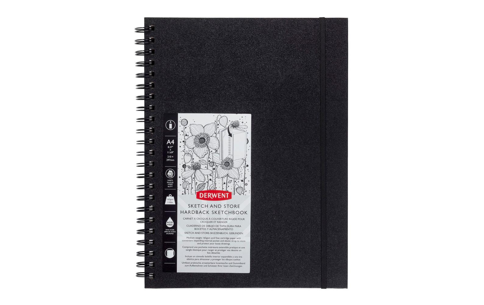 Derwent Sketch & Store Hardcover Skizzenbuch, DIN-A4, 56 Blatt