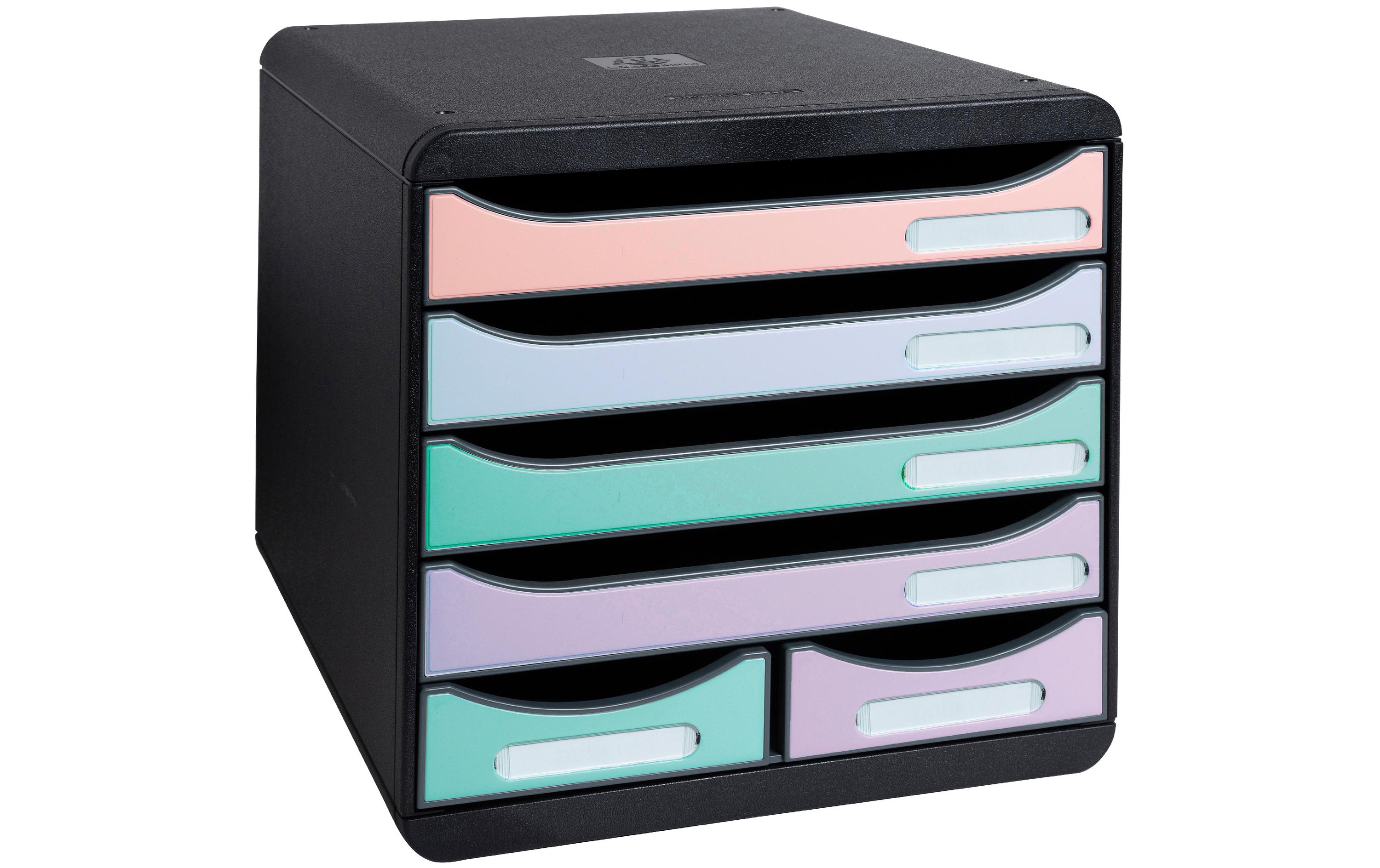 Exacompta Schubladenbox Big-Box Maxi 6 Schubladen, Mehrfarbig Aquarel Exacompta Schubladenbox Big-Box Maxi 6 Schubladen, Mehrfarbig Aquarel