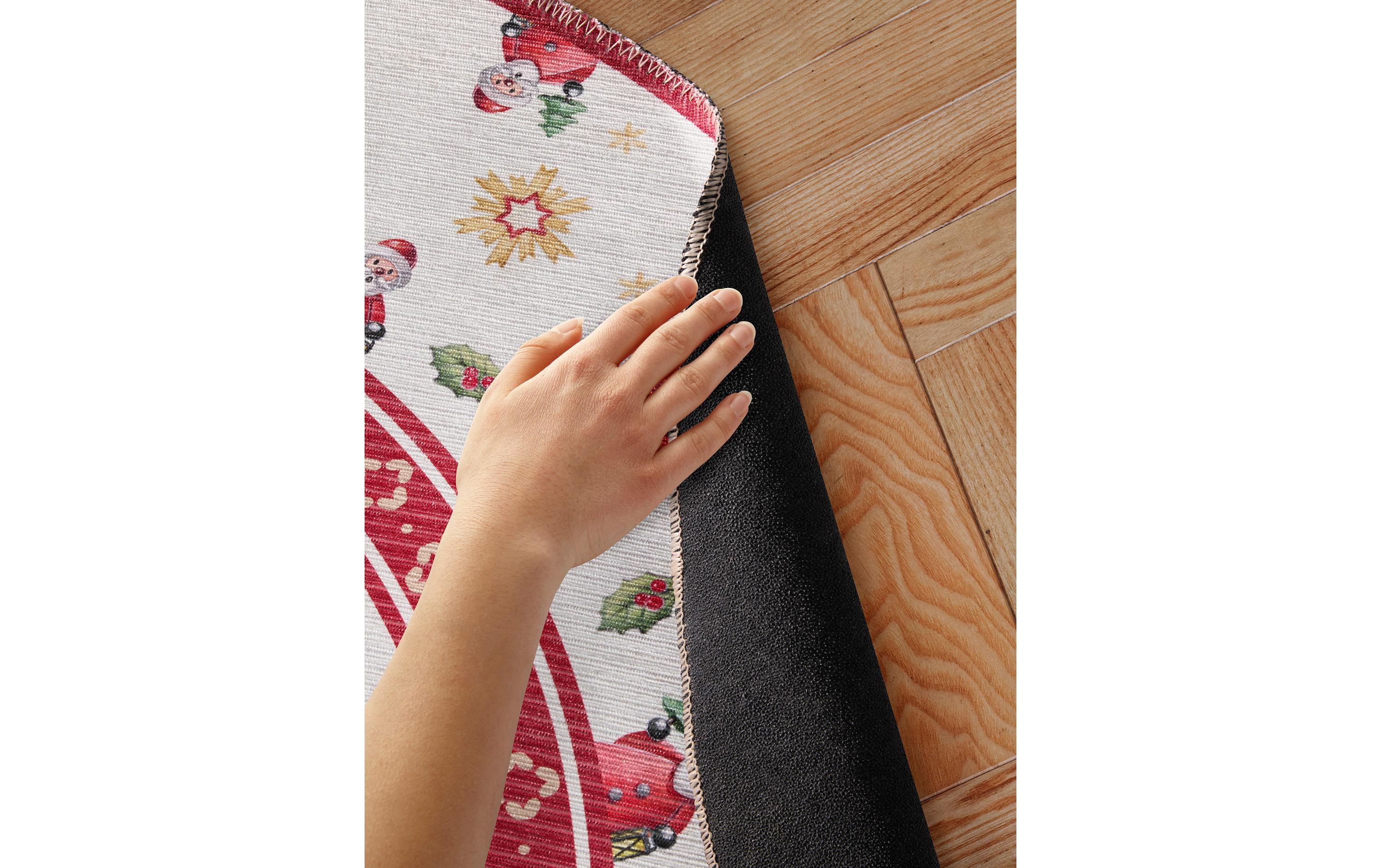 Villeroy & Boch Weihnachtsteppich Santa Claus 160 cm, Rot