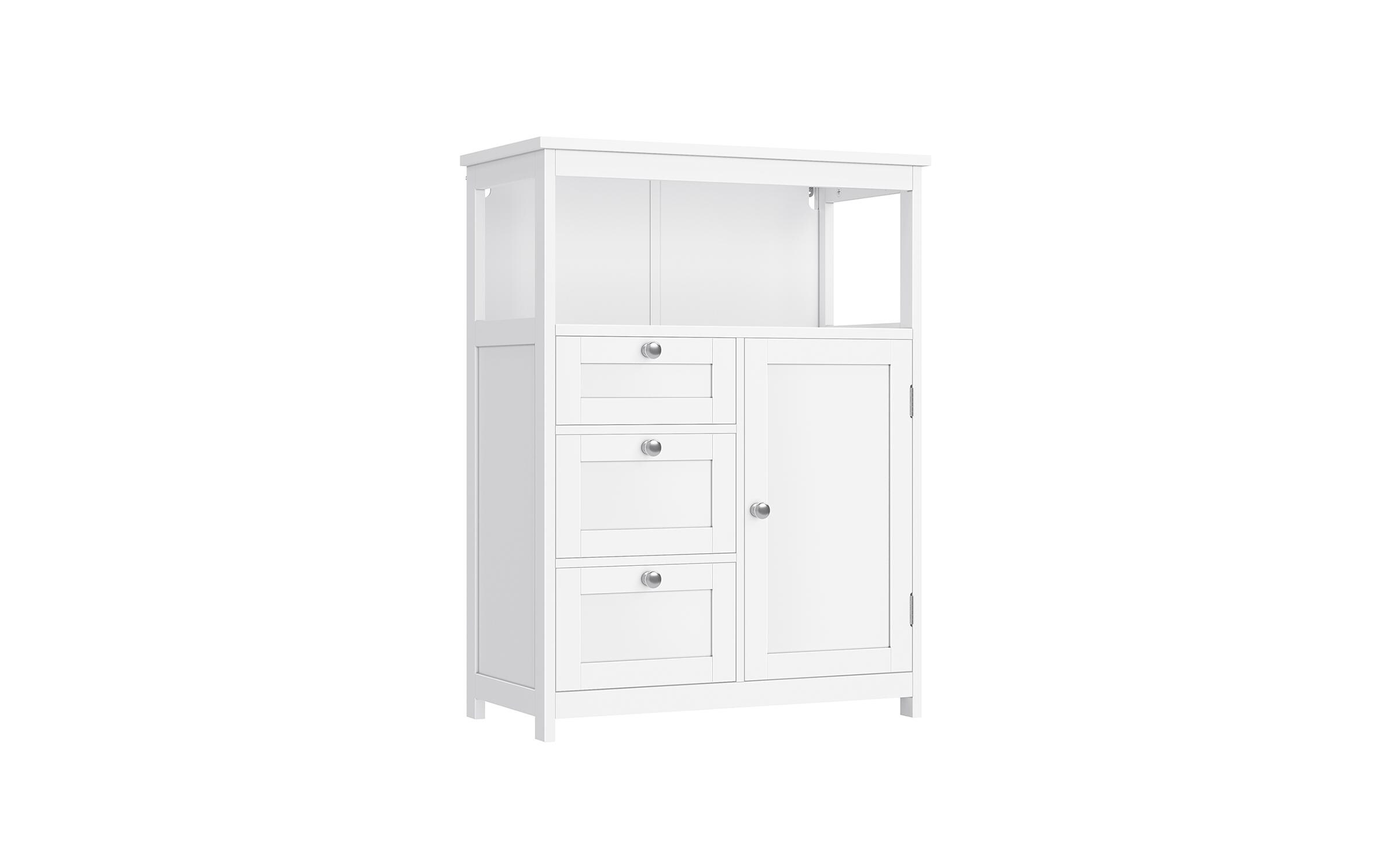 VASAGLE Kommode Floor Cabinet, MDF, 60 x 80 cm, Weiss