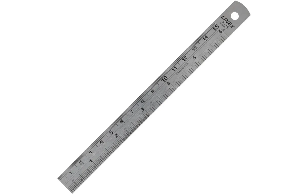 Linex Lineal aus Stahl 15 cm , Grau Linex Lineal aus Stahl 15 cm , Grau