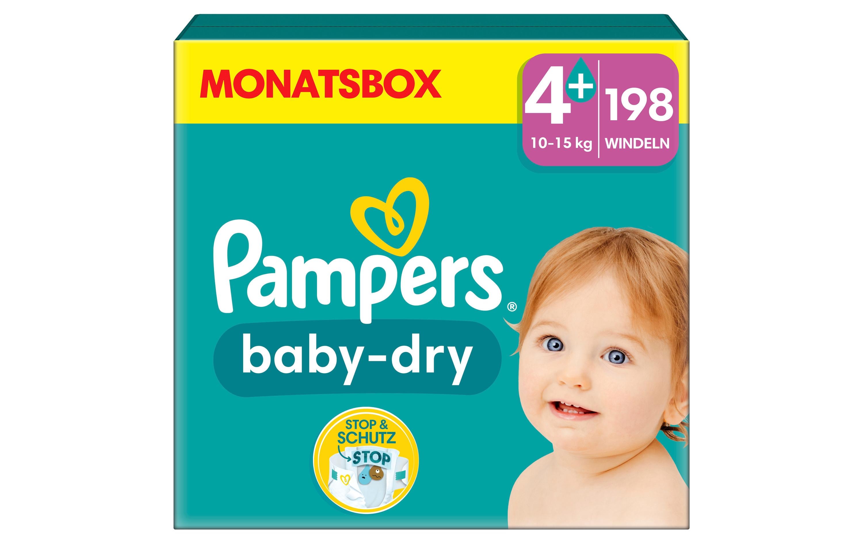Pampers Windeln Baby Dry Maxi Plus Grösse 4+ Pampers Windeln Baby Dry Maxi Plus Grösse 4+