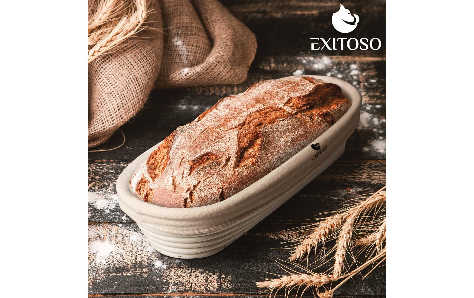 Exitoso Gärkorb Beige/Weiss Ø35 x 15 cm