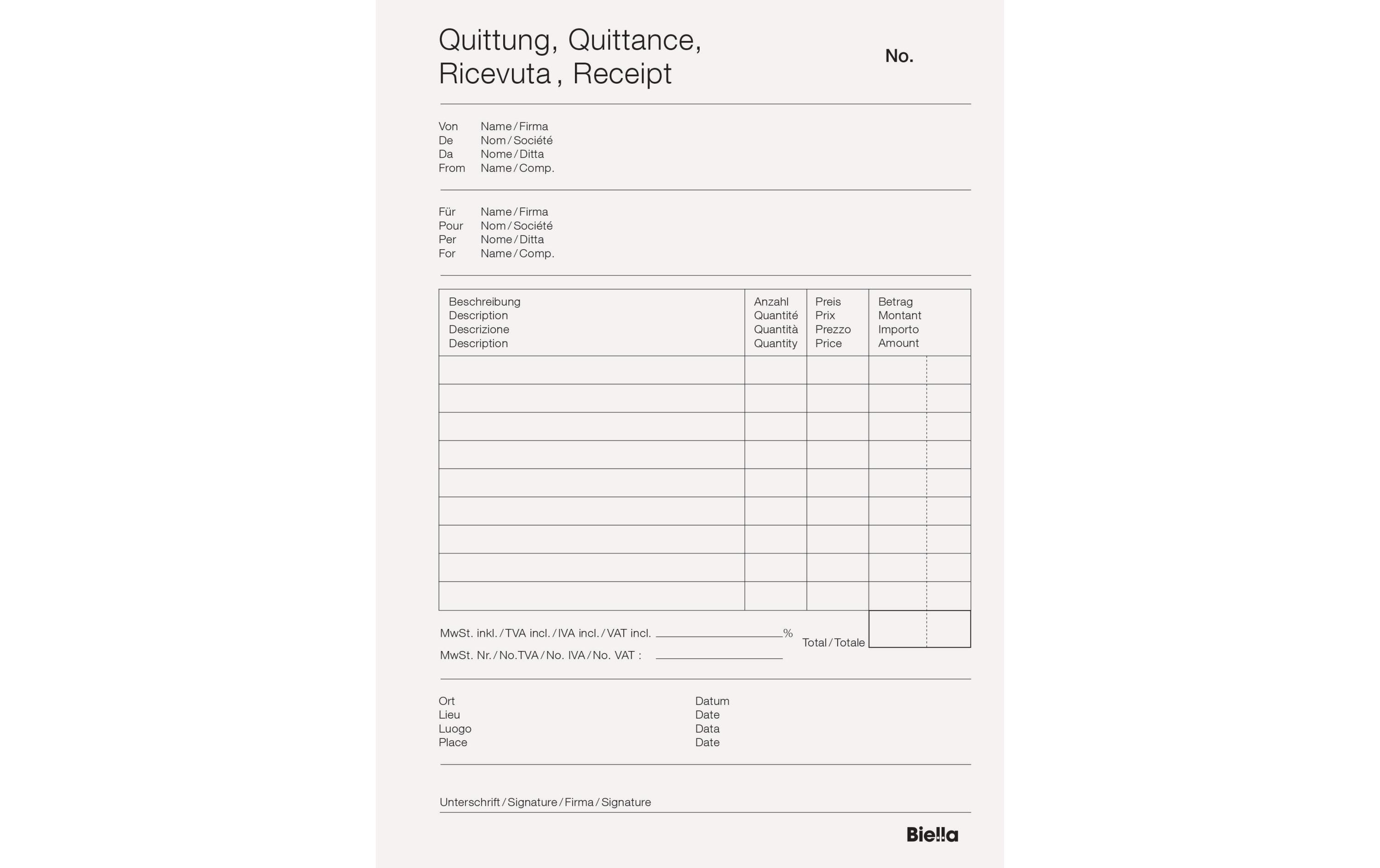 Biella Durchschreibeblock Copy Block A5 Quittung