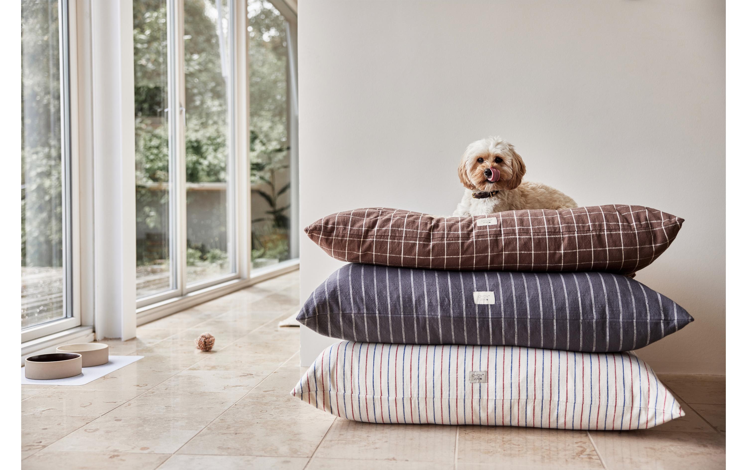 OYOY Hunde-Kissen Kyoto, L, Anthracite