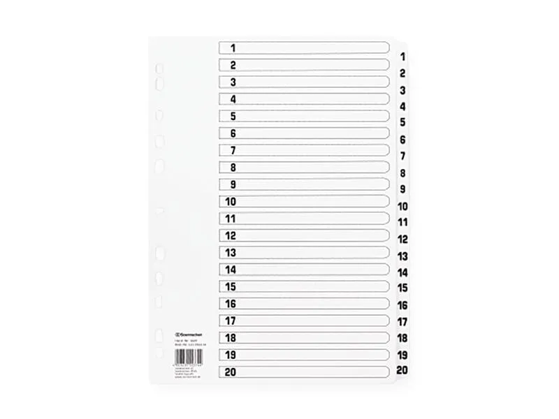 Soennecken Register 1-20 Soennecken Register 1-20