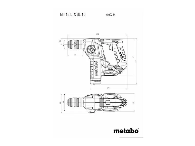Metabo BH 18 LTX BL 16 + DAB-Radio Kit