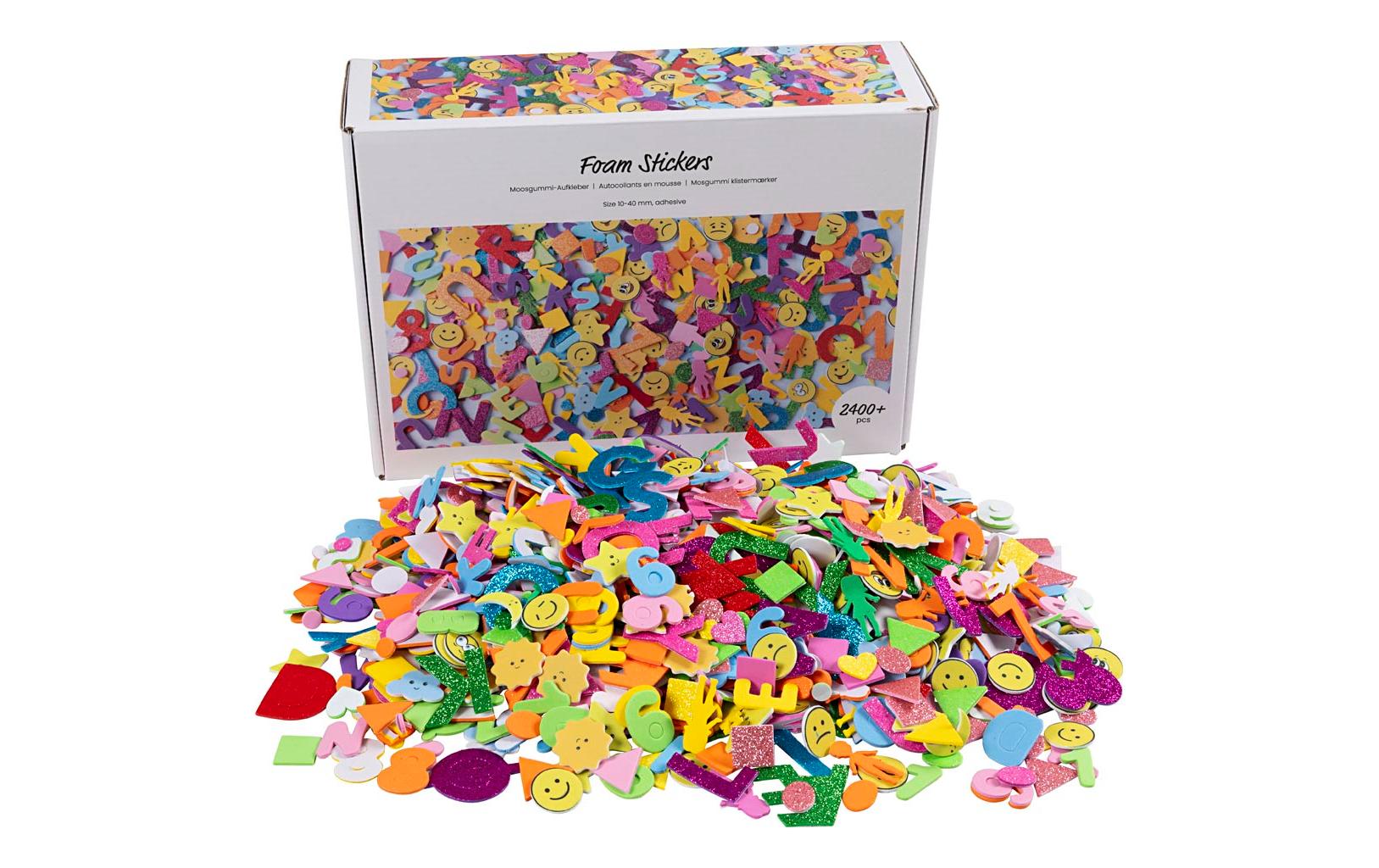 Creativ Company Moosgummi-Set verschiedene Motive Mehrfarbig, 2640 Stück