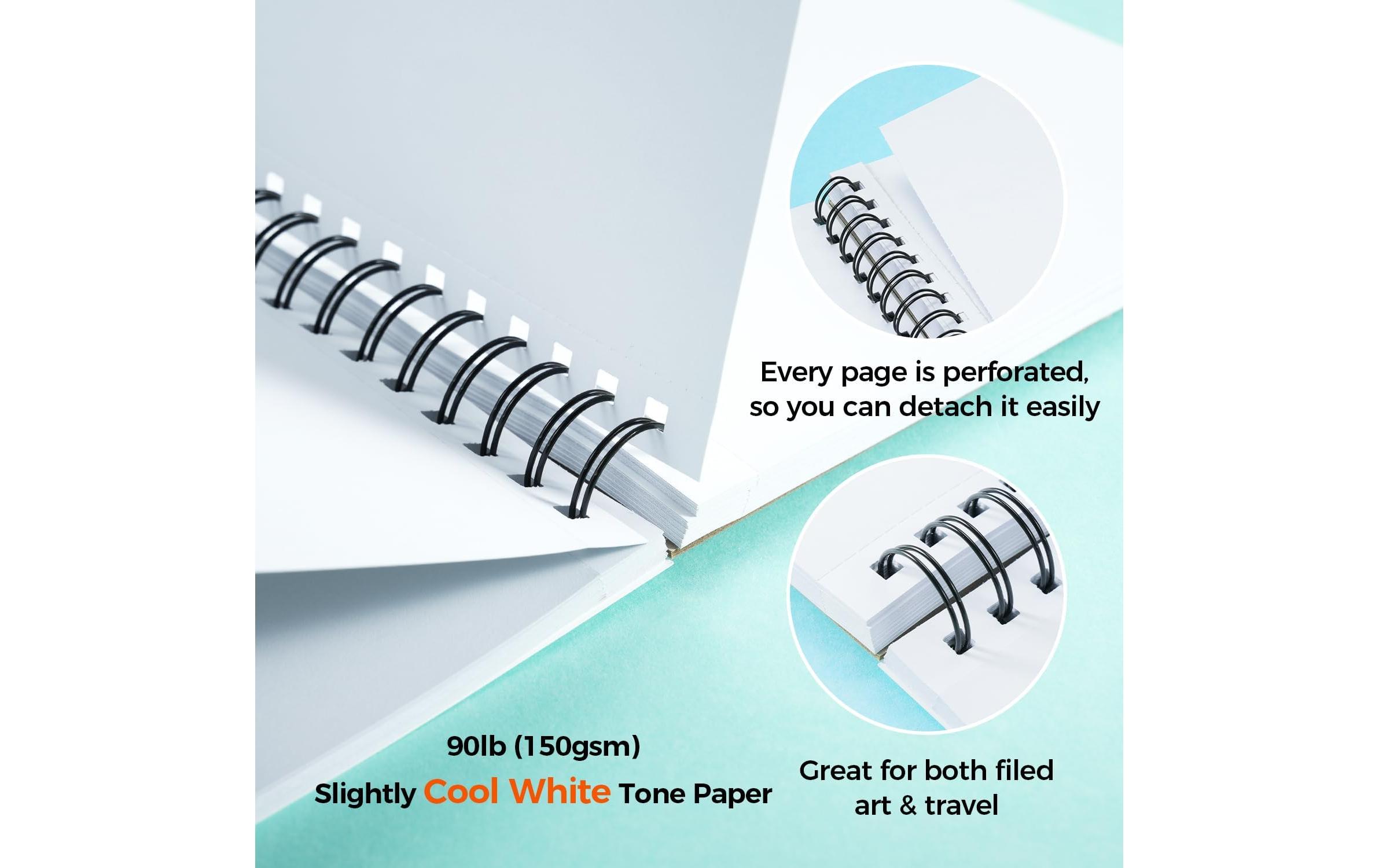 Ohuhu Zeichenblock auslaufsicher - 150 g/m², 60 Blatt 22.5 x 21 cm