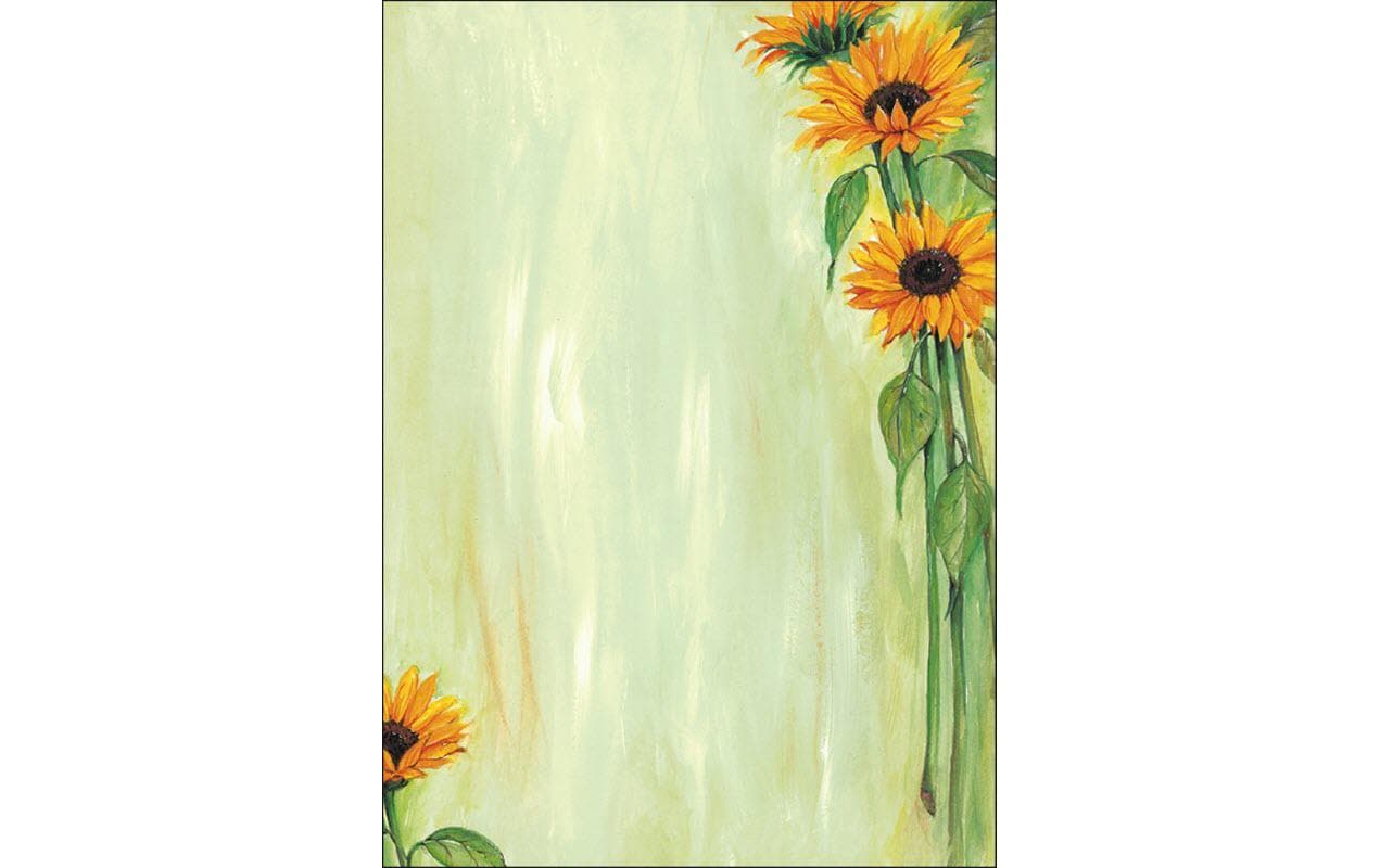 Sigel Motivpapier Sunflower A4, 25 Blatt