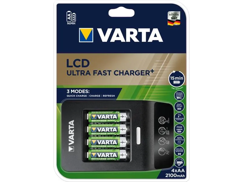 Varta Ladegerät LCD Ultra Fast Charger+ inkl. 4xAA Varta Ladegerät LCD Ultra Fast Charger+ inkl. 4xAA