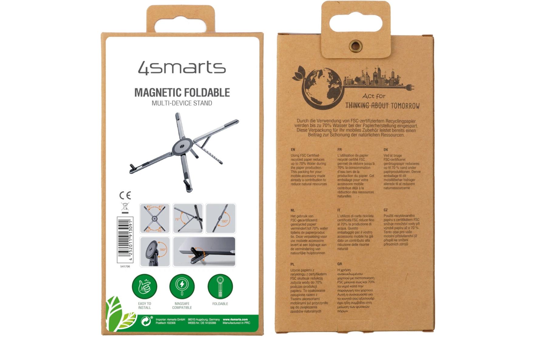 4smarts Multi-Stand, Space Grau 17.3