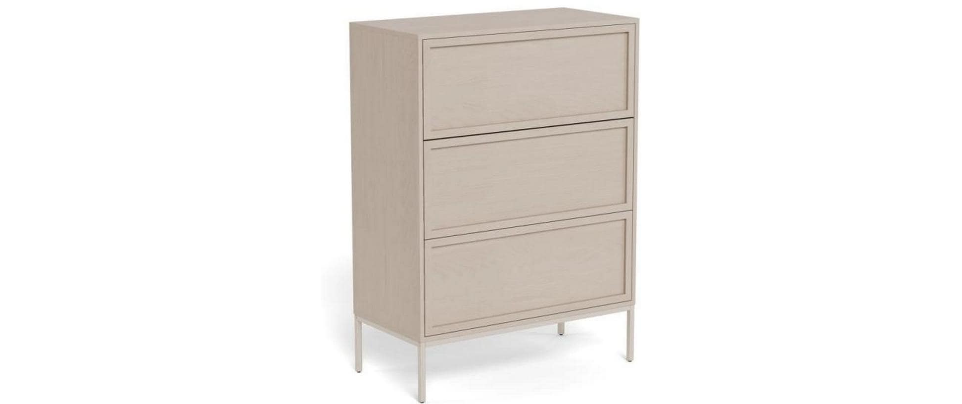 AC Design Kommode Palmdale 80 x 40 x 110 cm, Grau