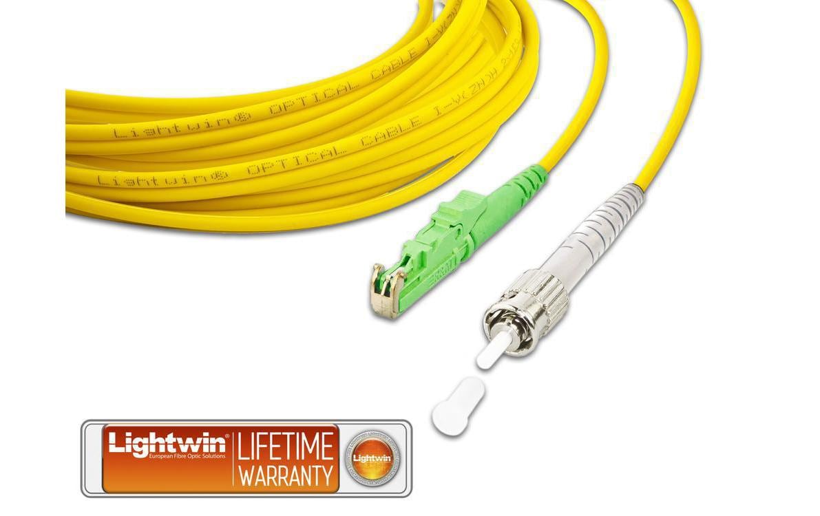 Lightwin LWL-Patchkabel E2000/APC-ST, Singlemode, Simplex, 1 m