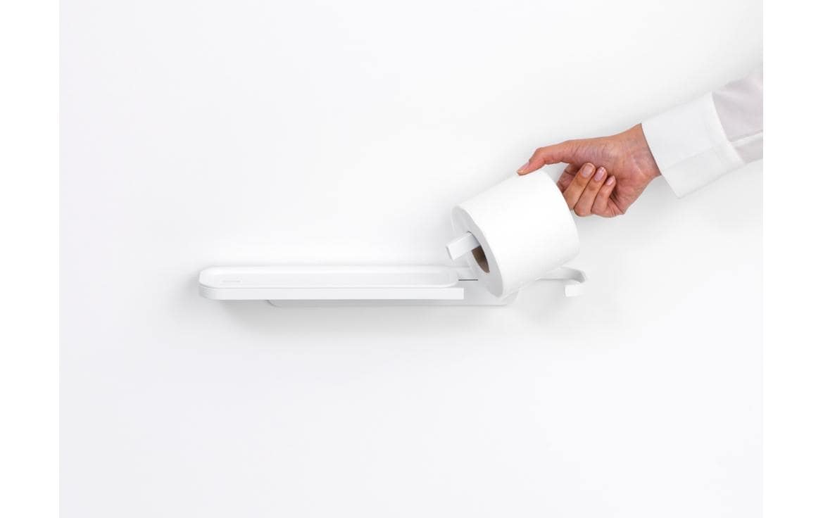 Brabantia Toilettenpapierhalter Mindset mit Ablage Weiss