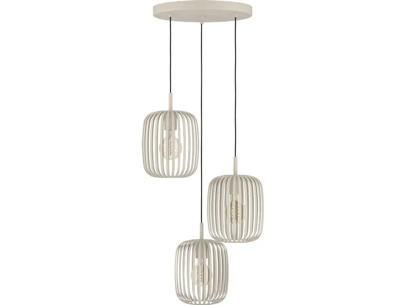 EGLO Leuchten Pendelleuchte ROMAZZINA beige exkl. E27 3x40W EGLO Leuchten Pendelleuchte ROMAZZINA beige exkl. E27 3x40W