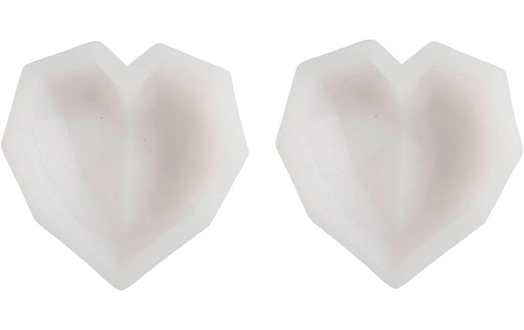 Creativ Company Giessform Facettiertes Herz 2 Stück Creativ Company Giessform Facettiertes Herz 2 Stück
