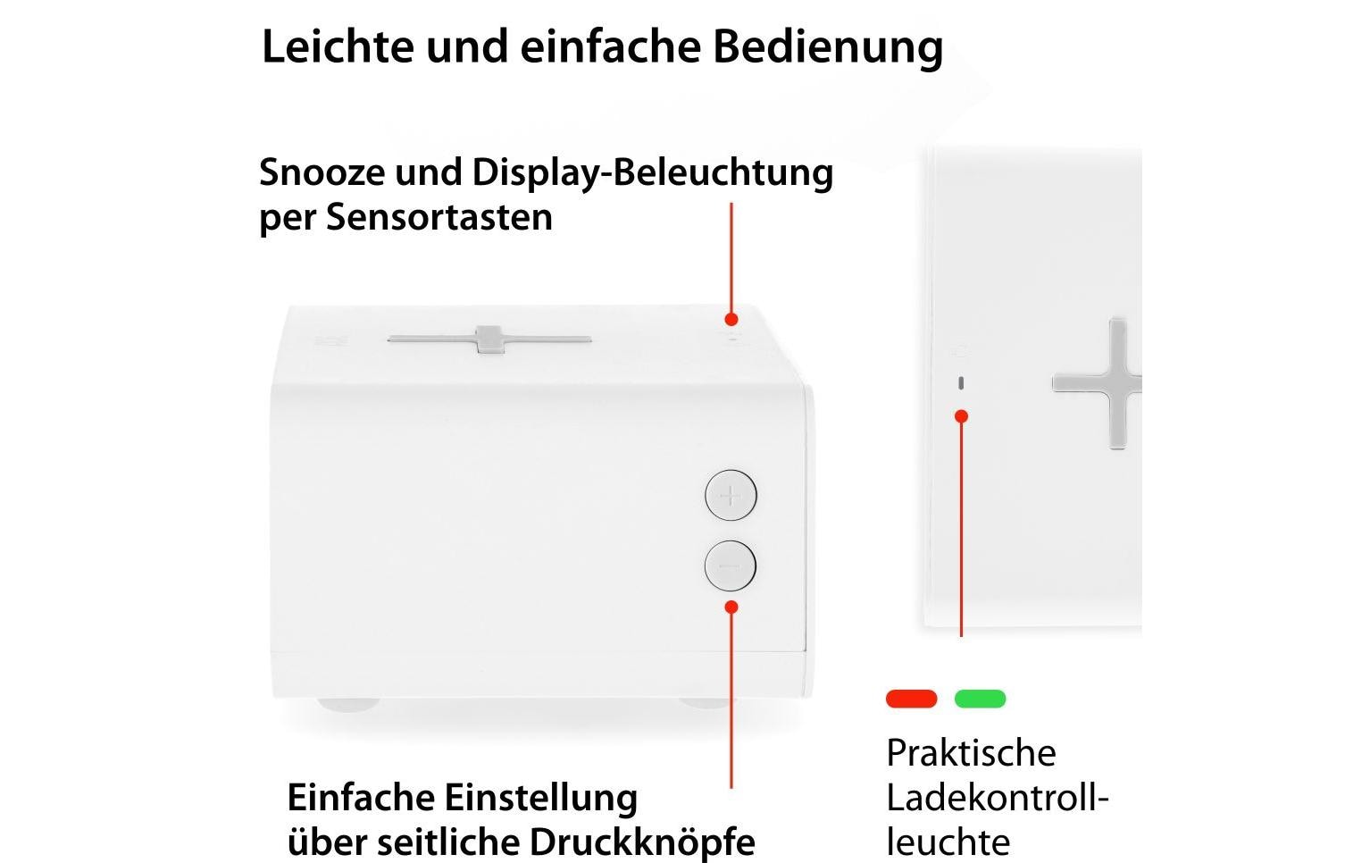 ADE Digitalwecker mit Temperaturanzeige