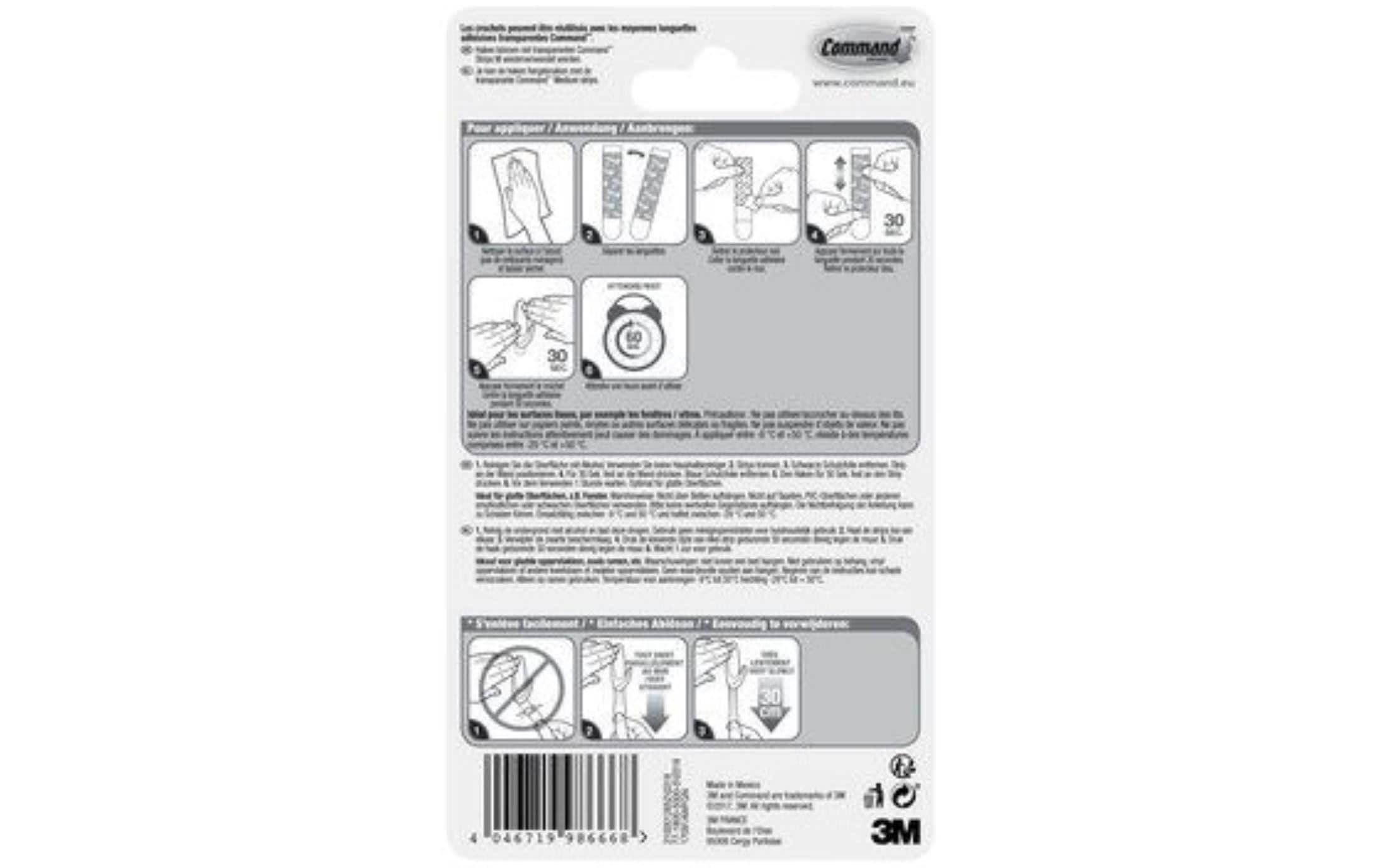Command Haken Command M Outdoor Transparent, 900 g Command Haken Command M Outdoor Transparent, 900 g