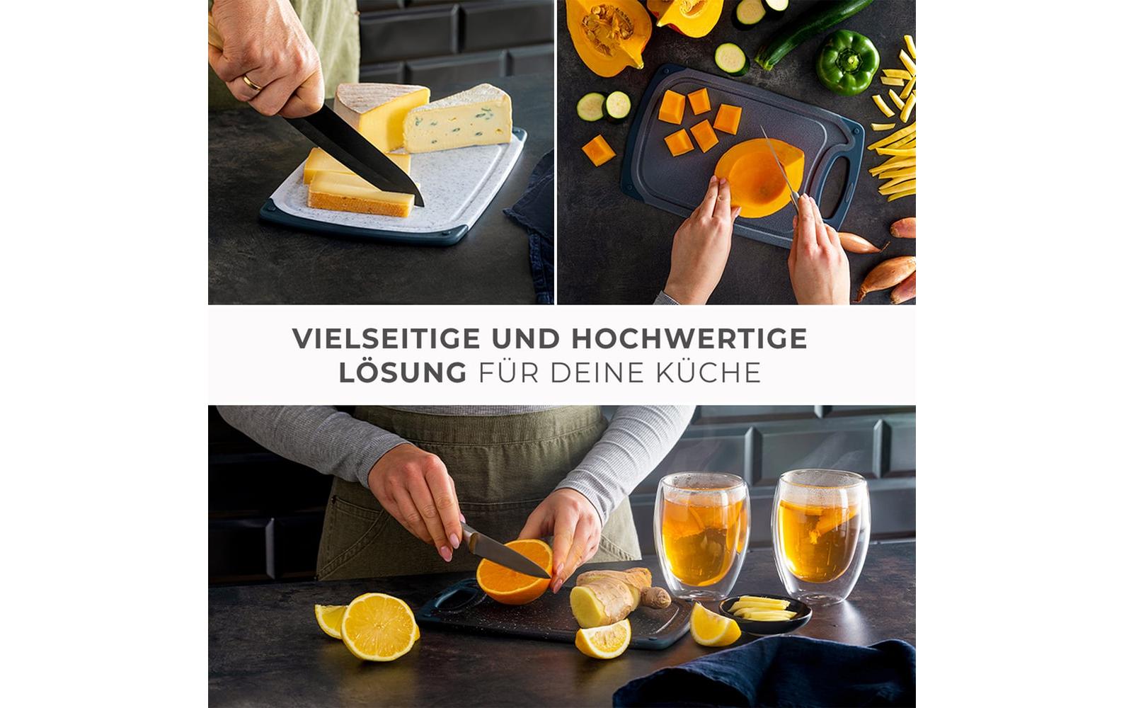 GOURMETmaxx Frühstücksbrettchen 3er-Set 24 cm x 40 cm