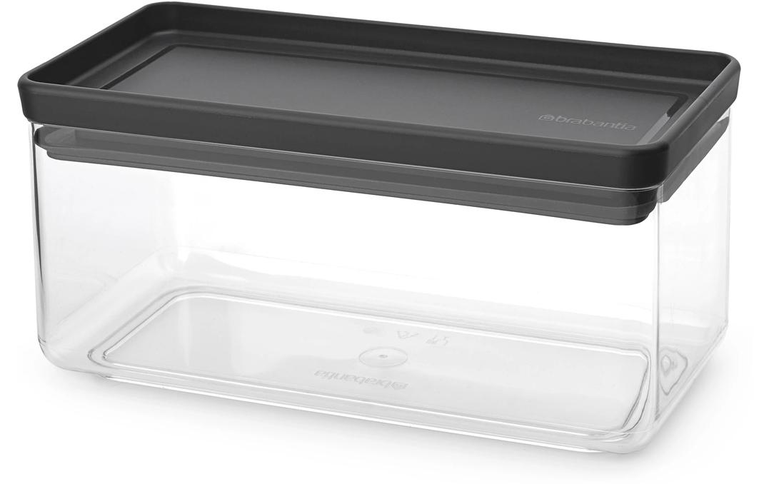 Brabantia Vorratsdose Tasty+ 1.5 l, Dunkelgrau/Grau/Transparent