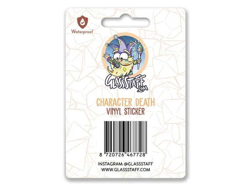 Glass Staff Character Death Sticker Mehrfarbig