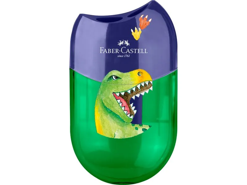 Faber-Castell Doppelspitzdose Dino Für Standard und Jumbo Stifte Faber-Castell Doppelspitzdose Dino Für Standard und Jumbo Stifte