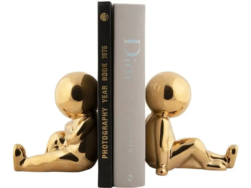 present time Buchstütze Joey 2 Stück, Gold present time Buchstütze Joey 2 Stück, Gold