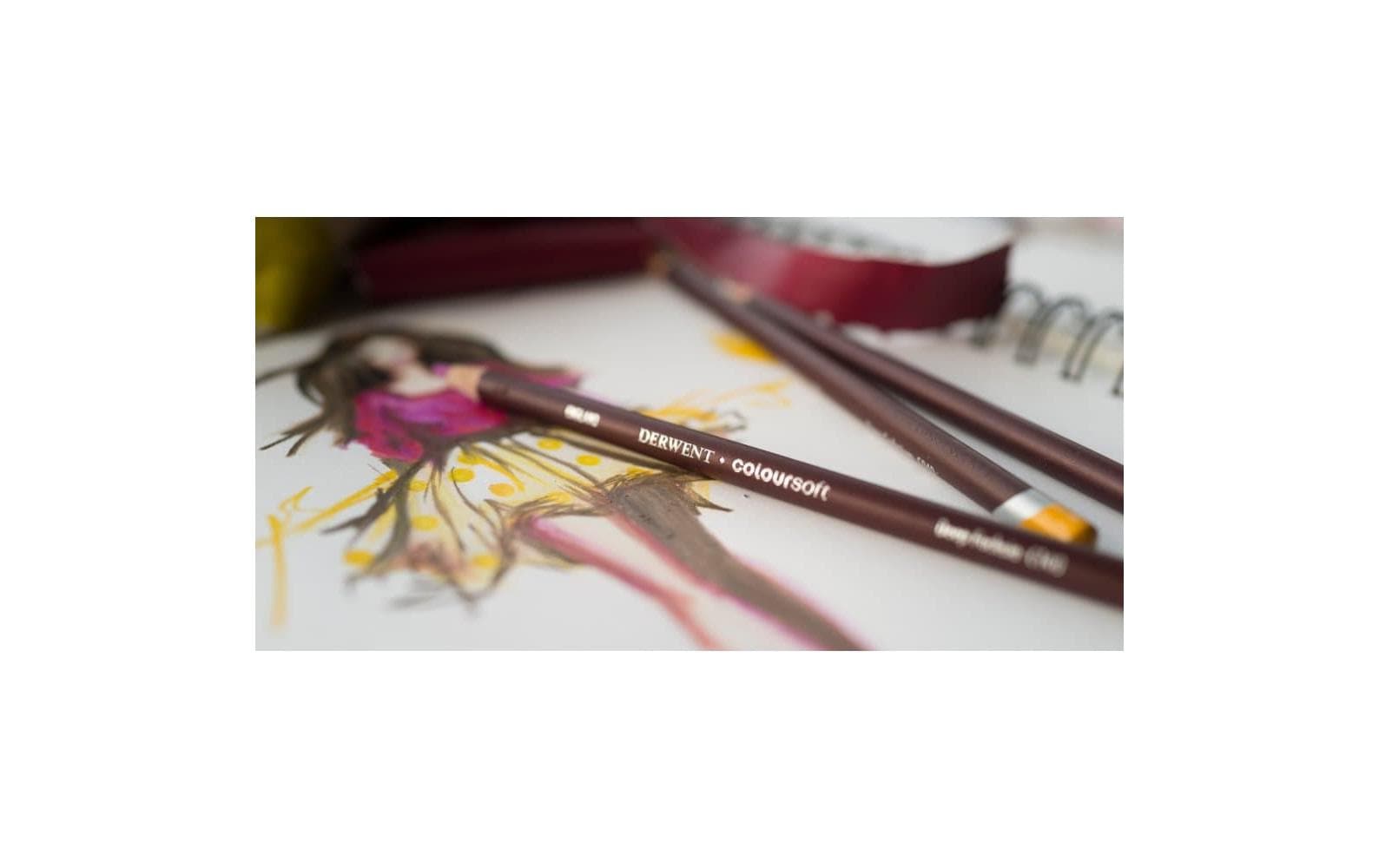Derwent Coloursoft Buntstifte, mehrfarbig, 72-teilig