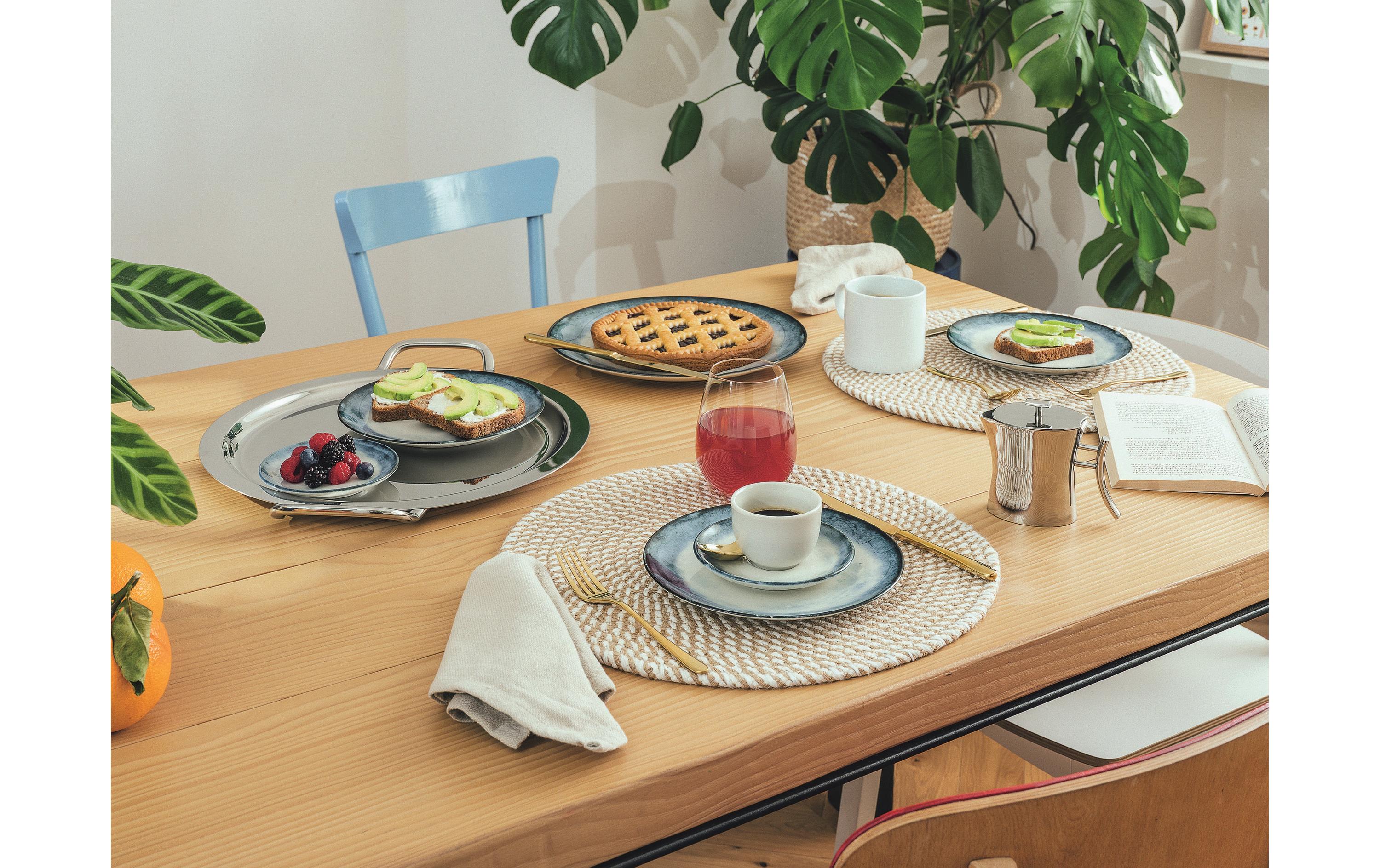 Arthur Krupp Speiseteller Shade Sea Ø 27.5 cm, 4 Stück, Blau/Weiss