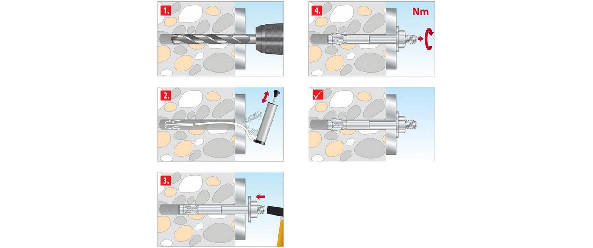 Tox-Dübel Bolzenanker S-Fix Plus M6 x 70/12 mm (100 Stk.)