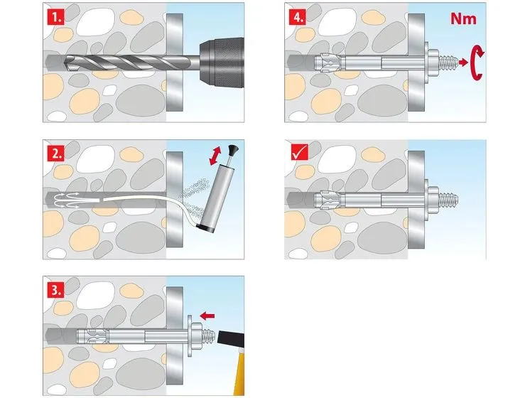 Tox-Dübel Bolzenanker S-Fix Plus M8 x 130/60+73 mm (50 Stk.) Tox-Dübel Bolzenanker S-Fix Plus M8 x 130/60+73 mm (50 Stk.)