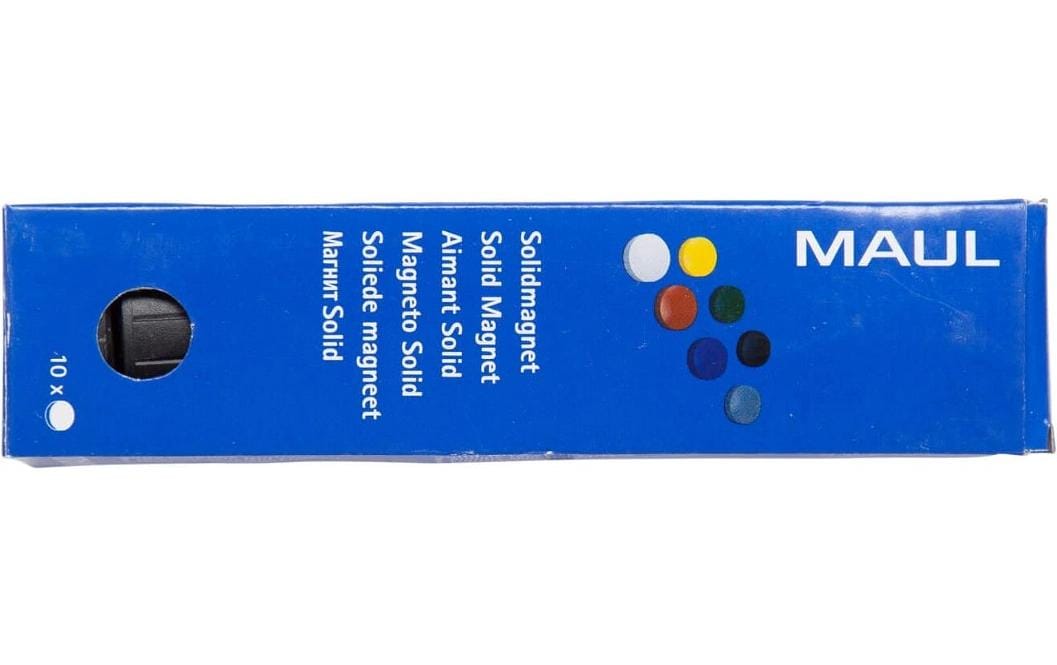 Maul Haftmagnet Solid Ø 38 mm, 2500 g, Schwarz, 10 Stück