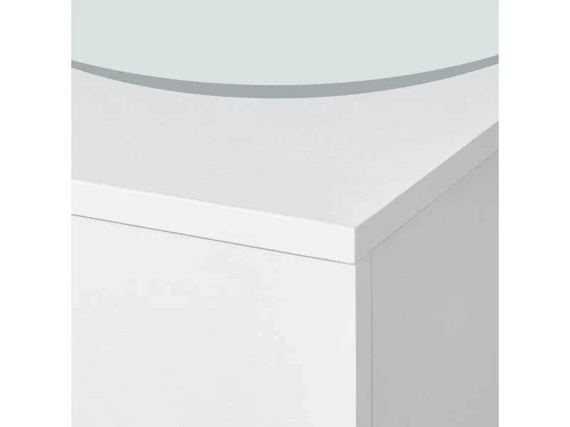 VASAGLE Aktenschrank Holzspanplatte 3 Schubladen Wolkenweiss