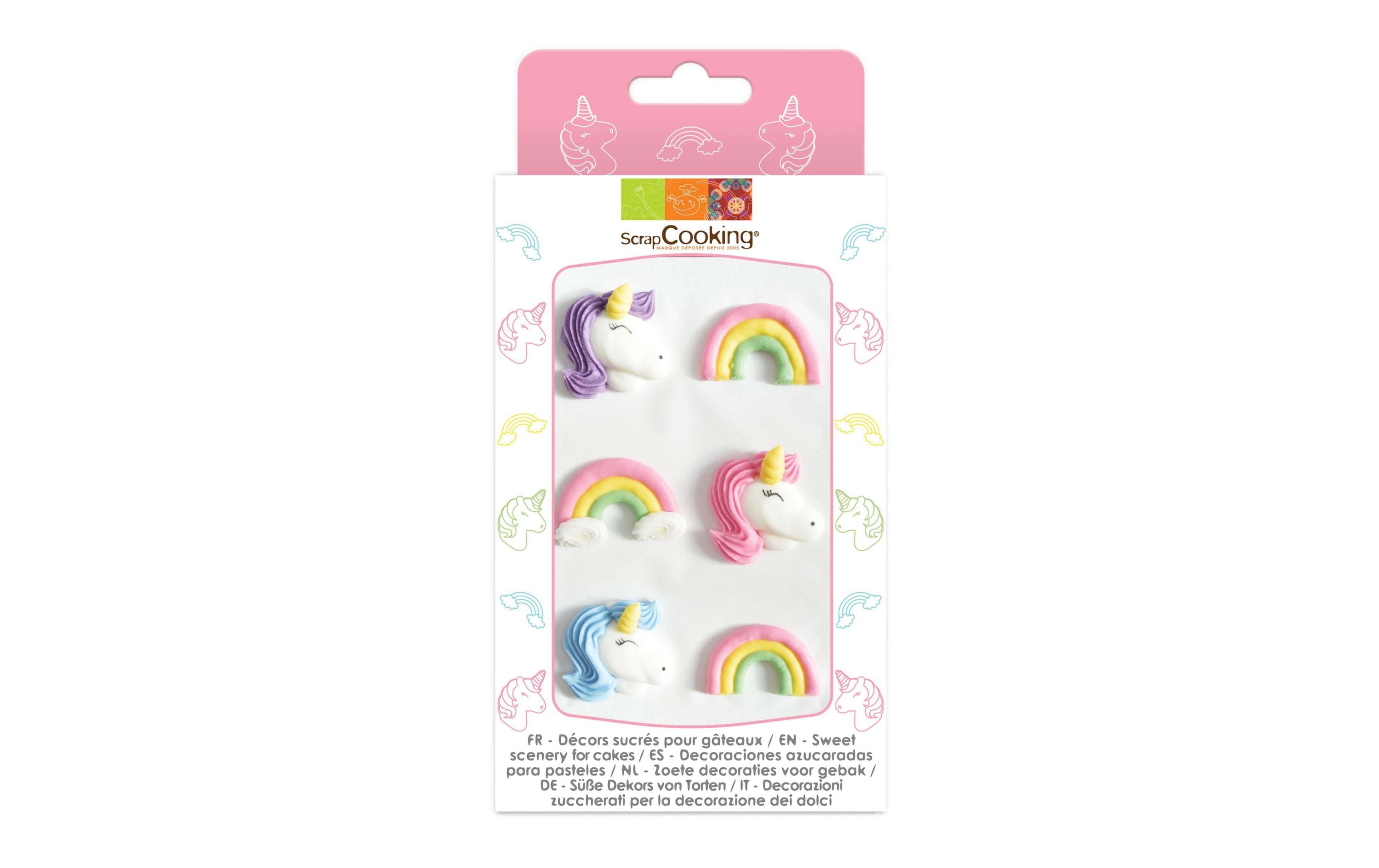 ScrapCooking Zuckerdekore Einhorn 6 Stück ScrapCooking Zuckerdekore Einhorn 6 Stück