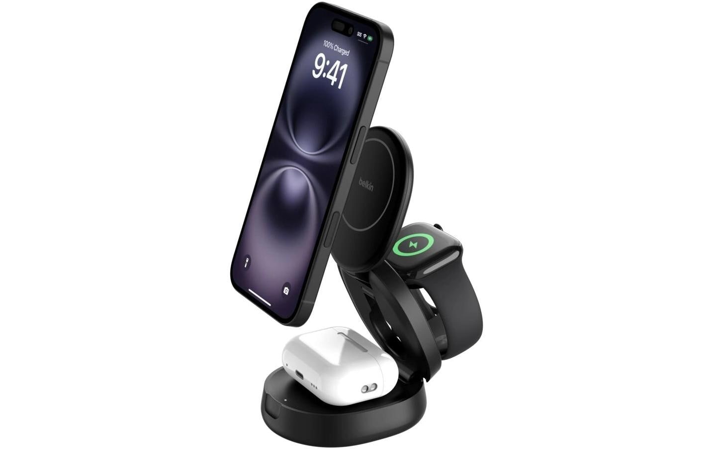 Belkin Wireless Charger BoostCharge 3in1 Schwarz Belkin Wireless Charger BoostCharge 3in1 Schwarz