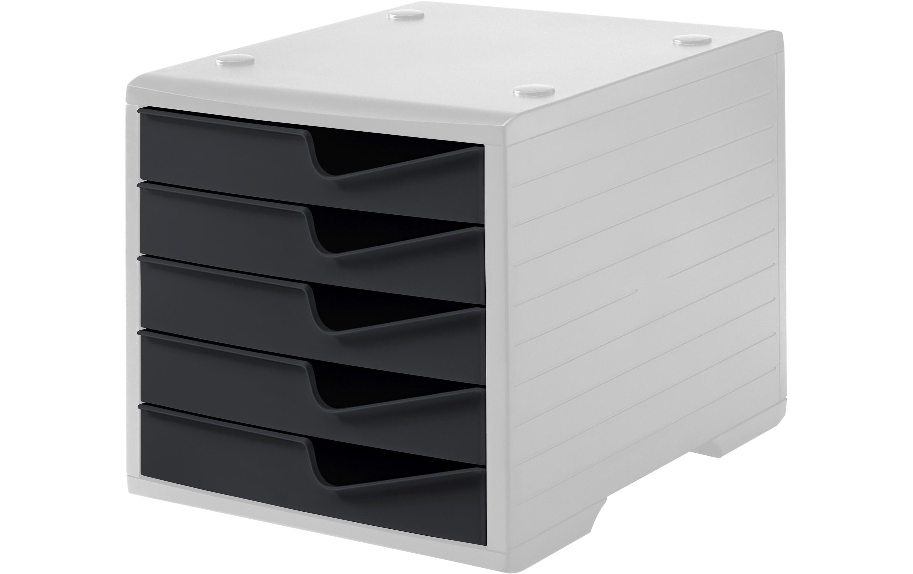 Styro Schubladenbox Styroswingbox Lichtgrau/Schwarz