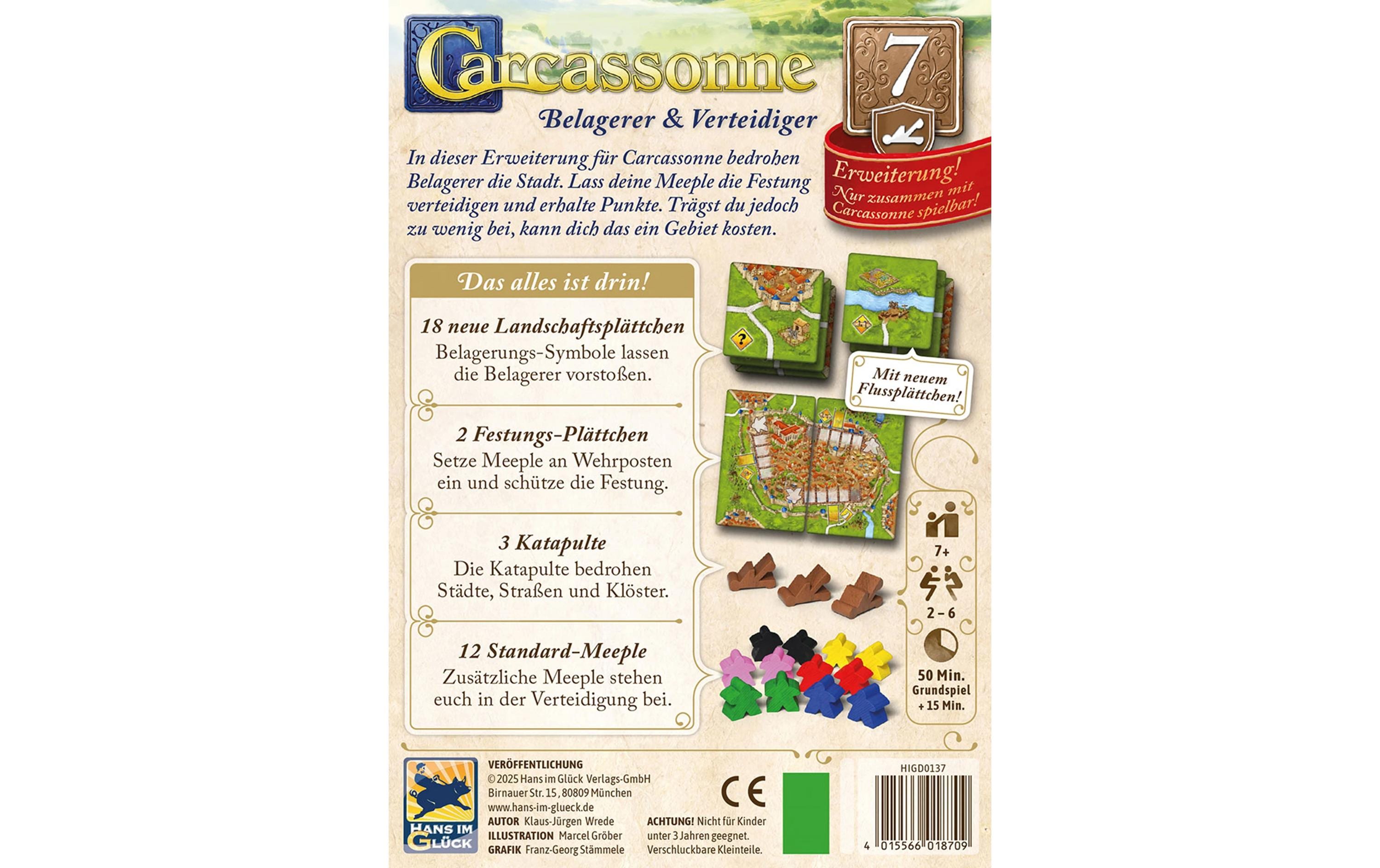 Hans im Glück Familienspiel Carcassonne Belagerer und Verteidiger (d)
