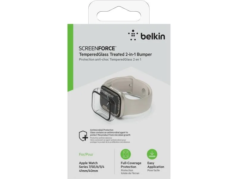 Belkin Displayschutz TemperedCurve 2-in1 Apple Watch 7 Transparent Belkin Displayschutz TemperedCurve 2-in1 Apple Watch 7 Transparent