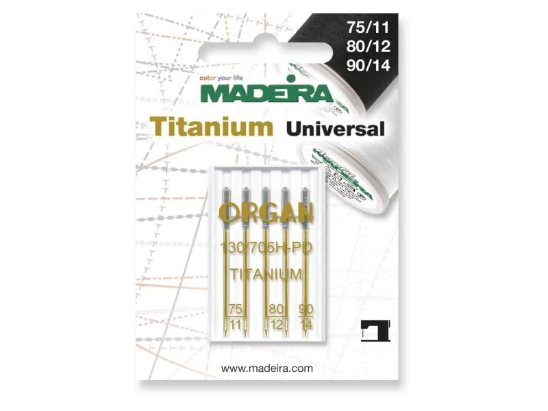Madeira Maschinennadel Titan 75/11 80/12 90/14 5 Stück Madeira Maschinennadel Titan 75/11 80/12 90/14 5 Stück