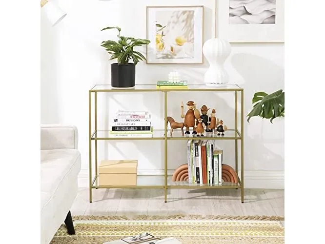 VASAGLE Konsolentisch 100 x 30 x 73 cm, Gold VASAGLE Konsolentisch 100 x 30 x 73 cm, Gold