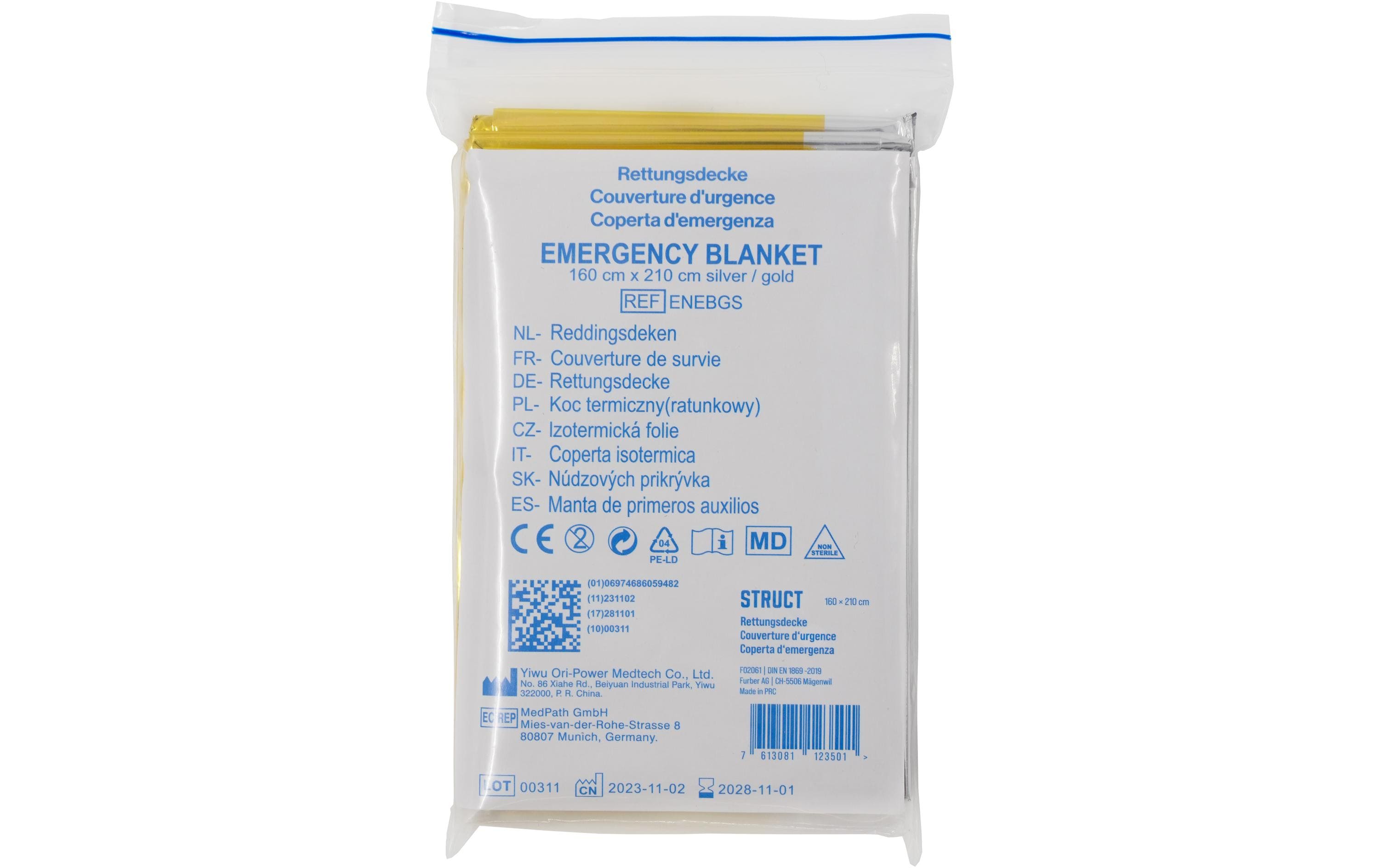 STRUCT Rettungsdecke 160 x 210 cm STRUCT Rettungsdecke 160 x 210 cm